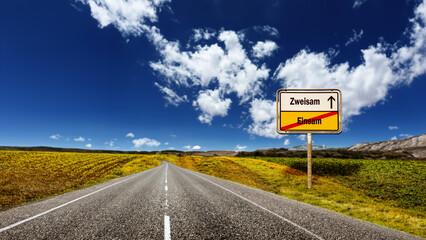 Signposts the direct way to together versus alone