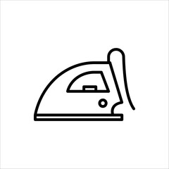 Iron icon. Dry and steam iron vector icon. Laundry item symbol. Simple outlined design style.