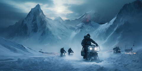 Search operation for people missing after the avalanche