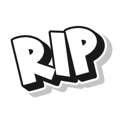 3D Rest in peace text poster