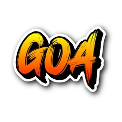 3D Goa text label poster art