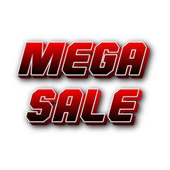 3D Mega sale text poster