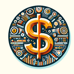 Obraz premium dollar icon money currency 