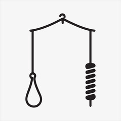 Rope vector silhouette illustration