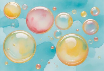 colorful soap bubbles illustration