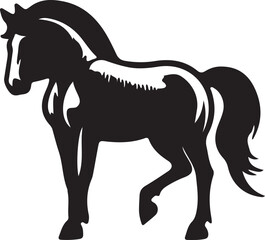 Horse logo icon vector art illustration