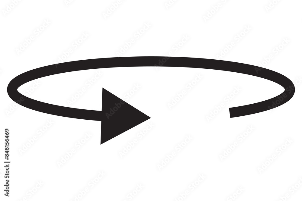 Poster 360 line icon in white and black colors. 360 flat vector icon from 360 collection for web, mobile ap