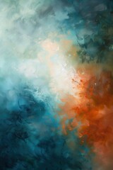 Balance and Harmony in Abstract Art with Cool and Warm Colors