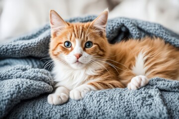 
A Cat That Is Laying Down On A Blanket, Photo Of A Cat, Cute Cat Photo, Cat Photo, Maine Coon, Cute Cat, A Cute Cat, Beautiful Cat, Awesome Cat, Serious Looking Mainecoon Cat, A Sick Cat Laying In A 