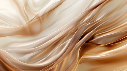 Abstract flowing curves in shades of brown and beige, creating a smooth and elegant visual effect.