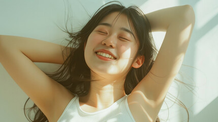 Fototapeta premium 女性の美しさのイメージ. スキンケア、ボディケア、美容サロンの総合ガイド