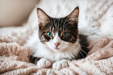 
A Cat That Is Laying Down On A Blanket, Photo Of A Cat, Cute Cat Photo, Cat Photo, Maine Coon, Cute Cat, A Cute Cat, Beautiful Cat, Awesome Cat, Serious Looking Mainecoon Cat, A Sick Cat Laying In A 