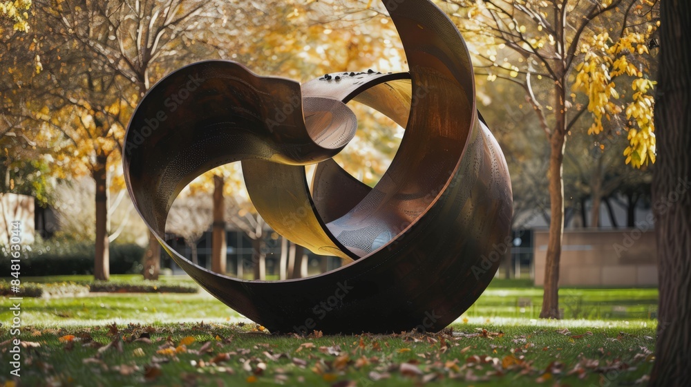 Poster analyze the influence of abstract sculpture in public art installations. how do abstract forms inter