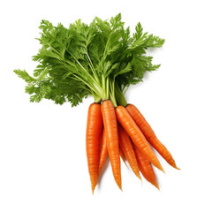 bunch of carrots with leaves, isolated on transparent background Remove png, Clipping Path, pen tool 