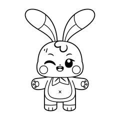 Vector Kpop Cute Doll Cartoon Illustration Isolated