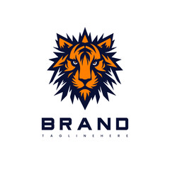 Lion head logo vector 