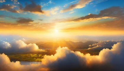 sunset from cloud scape