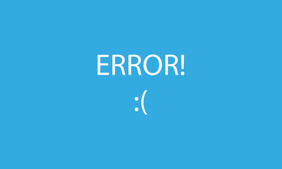 Error Computer Screen Background. Vector Illustration