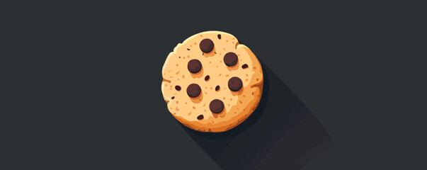 Obraz premium Dessert cookie Vector flat minimalistic isolated illustration