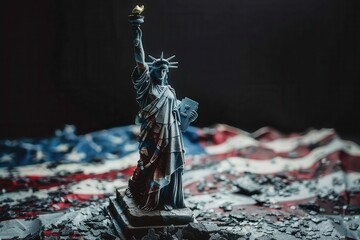 powerful constitutionthemed artwork symbolizing liberty justice and equality for all