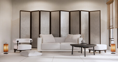 sofa armchair minimalist design in living room muji style