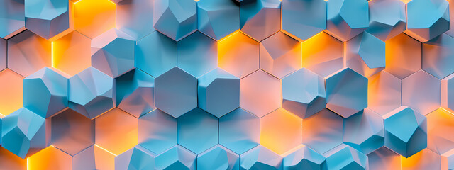 Geometric Elegance: Hexagonal Light Play