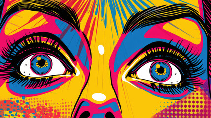 Classic And Colorful Pop Art Comic Background