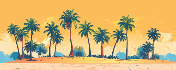 Date palm Vector flat minimalistic isolated illustration