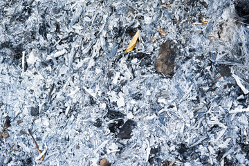 Ash texture of burning wood, as a background