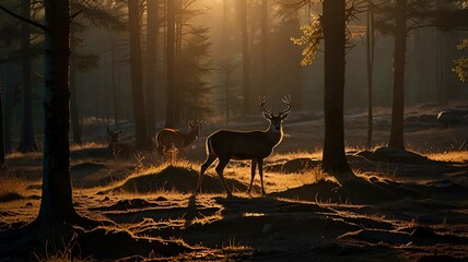 deer in autumn forest