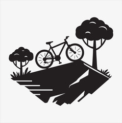 t-shirt design bicycle silhouette art illustration © Faysal Design House