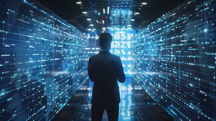 Obraz premium Cloud technology for data security.