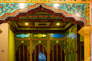 Traditional rooftop in Tunis, Tunisia. Tunisia, Medina district is very colorful. World Heritage Site and popular tourist destination in Tunisia on the Mediterranean coast.