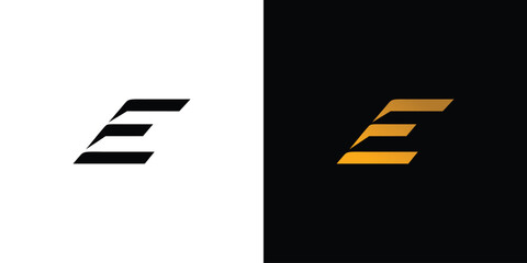 modern and strong  letter E initials logo design