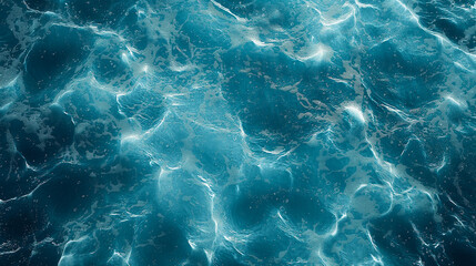 Obraz premium Realistic Water Surface Overlay Abstract Background with Detailed Ripples and Caustic Light Effects on a Crystal-Clear Water Surface. Luxury & Serenity Concept for Branding Wallpaper