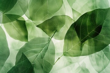 Obraz premium A detailed view of a cluster of green leaves
