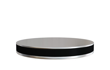 3d silver black stage podium.