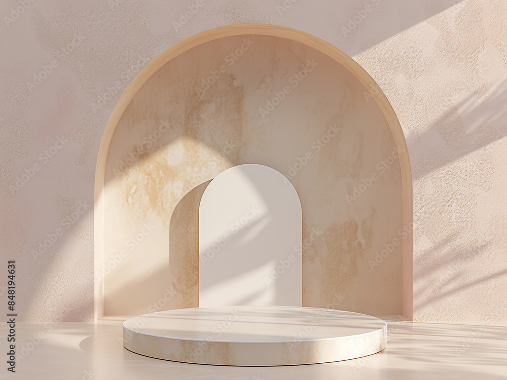 Poster experience a clean and minimalistic product presentation backdrop in this 3d-rendered scene