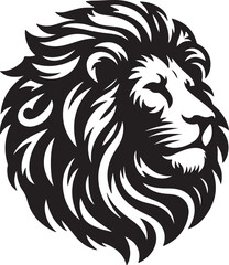 Lion head silhouette