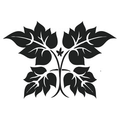 Leaf Minimalist and Simple Silhouette Vector illustration