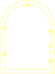 Yellow Monoline Starry Arch Frame