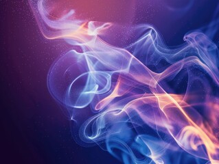 Fototapeta premium A close-up shot of smoke on a dark background, suitable for use in science or technology illustrations