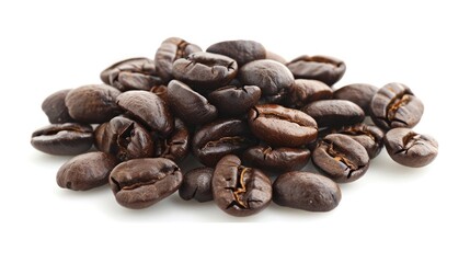 Obraz premium Isolated white background coffee beans