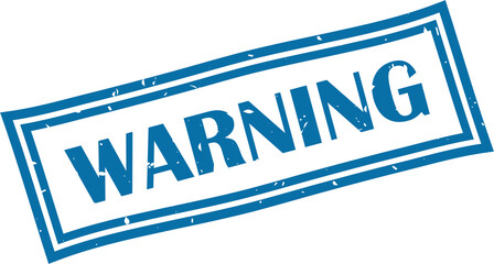 Warning square grunge stamp, vector illustration	