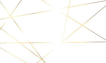 Seamless luxury geometric premium golden random chaotic lines on transparent background. Luxury banner presentation gold line vector, illustration.