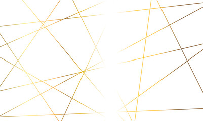 Obraz premium Seamless luxury geometric premium golden random chaotic lines on transparent background. Luxury banner presentation gold line vector, illustration.