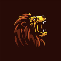 lion head mascot logo