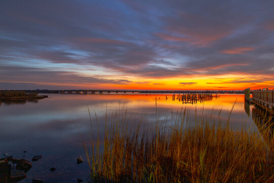 Glorious sunrise at the Phoebus pier