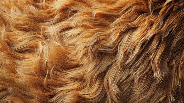 Lion mane texture, detailed golden and brown fur, Photorealistic, High-resolution