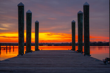 Glorious sunrise at the Phoebus pier